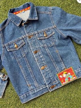 Vintage Mickey & Co Disney Denim Jacket Custom Rhinestone Mickey Mouse Size M